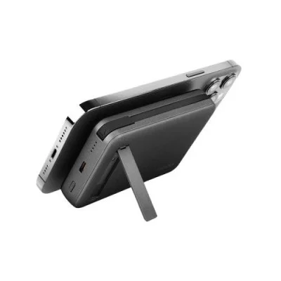 Energea Magpac Pro Plus, 10000Mah Magsafe Compatible Qi2 Power Bank With Built-In Cable And Stand - Gun